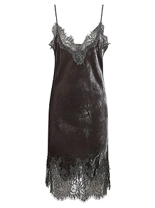 Lace-Trim Slip Dress