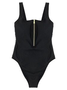 Goldbergh Caviar Zip-Front One-Piece Swimsuit
