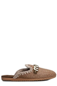 Raffia Logo Lettering Wovened Sandals