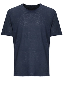 120% Lino Crewneck Short-Sleeve T-Shirt