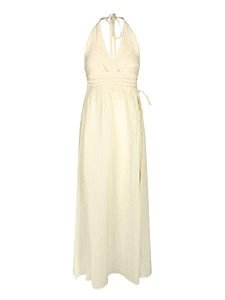 Crochet Halterneck Maxi Dress