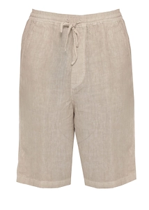 120% Lino Drawstring Bermuda Shorts