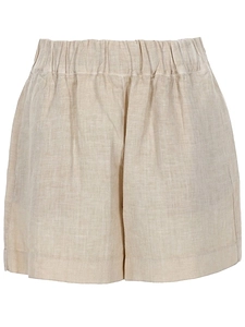 120% Lino Elastic-Waistband Shorts