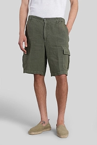 120% Lino Knee-Length Cargo Shorts