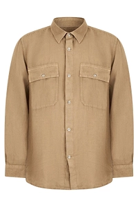 120% Lino Long Sleeve Pocket Shirt