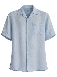 120% Lino Short Sleeved Buttoned Shirt