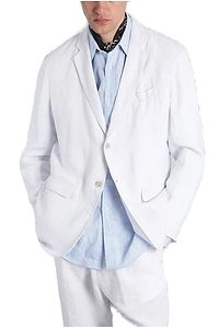 120% Lino Single Breasted Long Sleeved Blazer