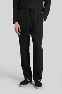 120% Lino Straight-Leg Drawstring Trousers