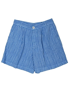 120% Lino Striped Pleated Shorts