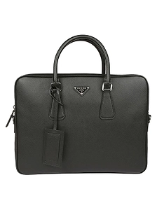 Prada Triangle Logo Briefcase