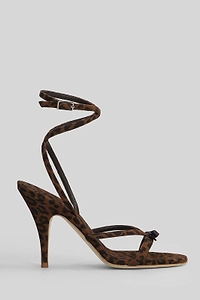 Megan Leopard-Print Bow-Detail Sandals