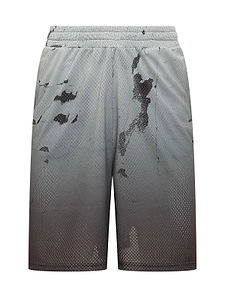 Gradient Print Perforated Shorts