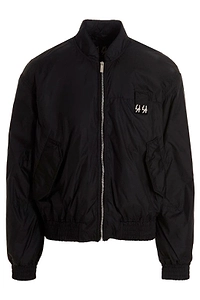 44 Label Group Logo Embroidered Zipped Bomber Jacket