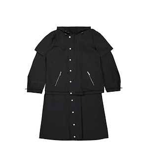 44 Label Group Single-Breasted Layered Trench Coat