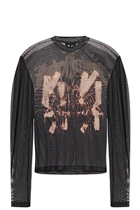 44 Label Group Sheer Graphic Long-Sleeve T-Shirt