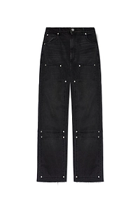 44 Label Group Stud-Detail Wide-Leg Jeans