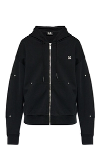 44 Label Group Studded Zip-Up Hoodie