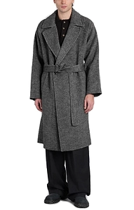 A Paper Kid Belted Waist Long Sleeved Coat