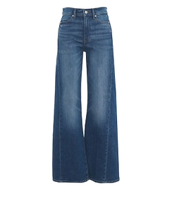 7 For All Mankind Logo Patch Wide Leg Jeans