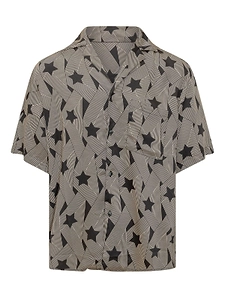 A Paper Kid Star Print Short Sleeve Shirt