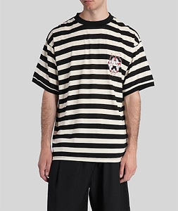 A Paper Kid Striped Graphic-Print Crewneck T-Shirt