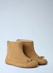 Abra Bow Suede Ankle Boots