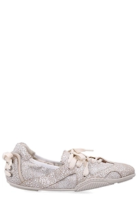 Acne Studios Cracked Lace-Up Ballet Flats