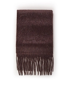 Acne Studios Logo Detail Fringed Scarf