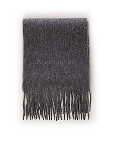 Acne Studios Logo Detail Fringed Scarf