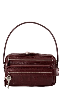 Acne Studios Logo Engraved Zip-Up Shoulder Bag