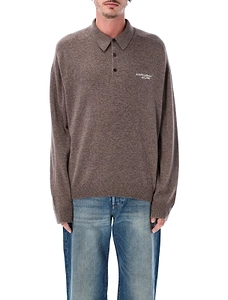 Acne Studios Long-Sleeved Knitted Polo Shirt