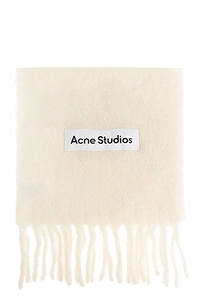 Acne Studios Logo Patch Fringed Scarf