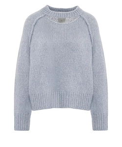 8Pm Bluebell Cut-Out Detailed Knitted Jumper