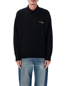 Acne Studios Long-Sleeve Knitted Polo Shirt
