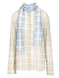 Acne Studios Scarf Detailed Satin Blouse