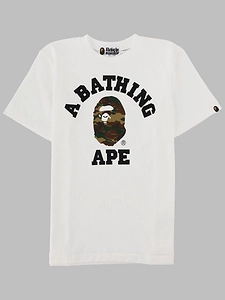 A Bathing Ape Camo College Logo T-Shirt