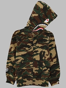 A Bathing Ape® Camo Shark Zip Hoodie