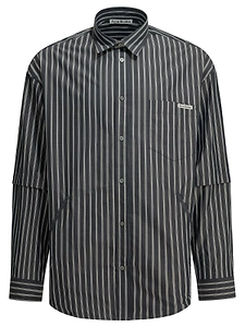 Acne Studios Striped Convertible Sleeve Shirt
