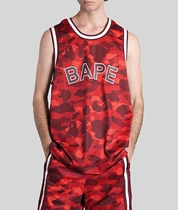 A Bathing Ape Camouflage-Print V-Neck Tank Top