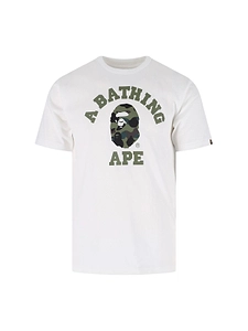 A Bathing Ape College Logo Print T-Shirt