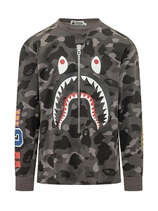 A Bathing Ape® Color Camo Shark Long Sleeve T-Shirt