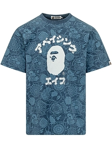 A Bathing Ape Floral Logo Print T-Shirt