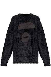 A Bathing Ape® Fuzzy Logo Knitted Sweater