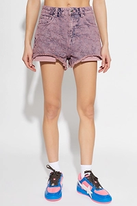 A Bathing Ape® Embroidered Raw-Hem Denim Shorts