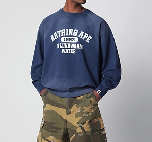 A Bathing Ape® Faded-Effect Crewneck Sweatshirt
