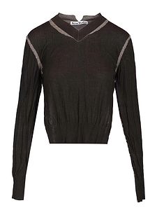 Acne Studios Wrinkled V-Neck Jumper