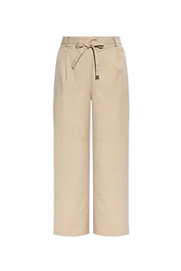 Belted Wide-Leg Pants