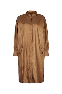 Add Crinkled Stand Collar Coat