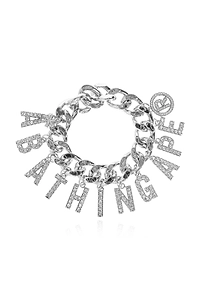 A Bathing Ape Logo Charm Chain Bracelet