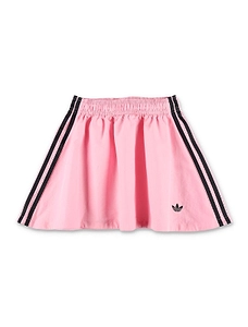 Kids Logo Embroidered Striped Mini Skirt